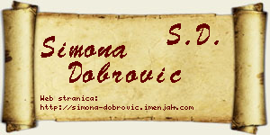 Simona Dobrović vizit kartica